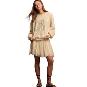 Anthropologie Pilcro Sweatshirt Twofer Mini Dress